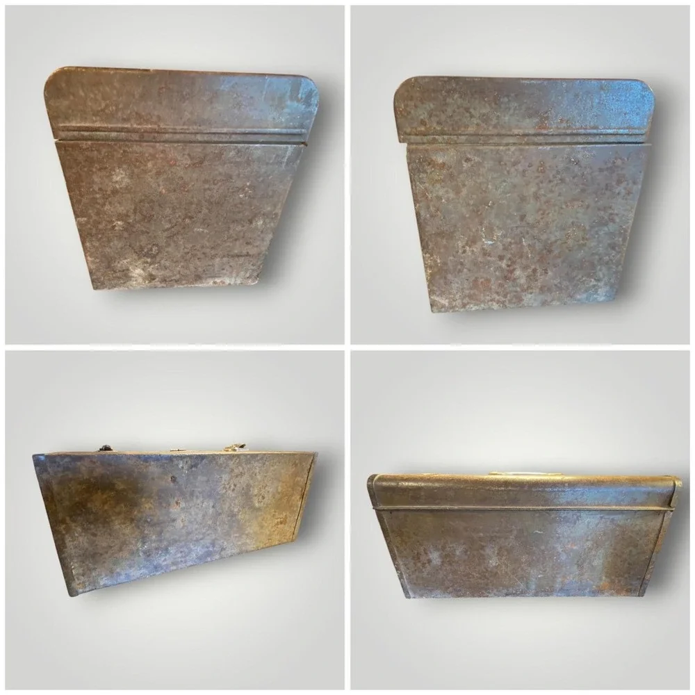 Craftsman Steel Toolbox 1950s Industrial Storage Box Patina No Tray